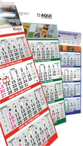 Calendarios con 4 cuerpos